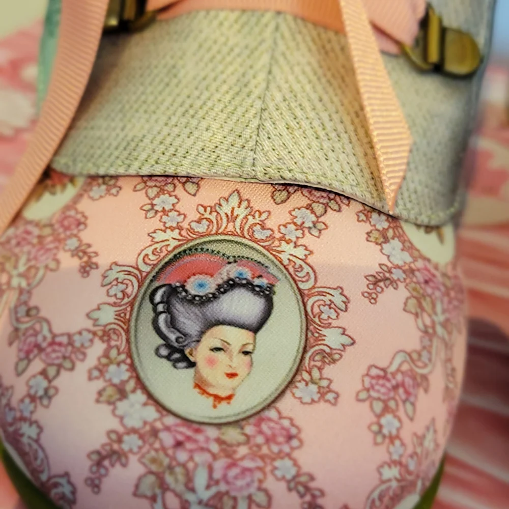 Chocolatica's By Hot Chocolate MARIE ANTOINETTE High Heels w Bootie Covering - Picture 2 of 16